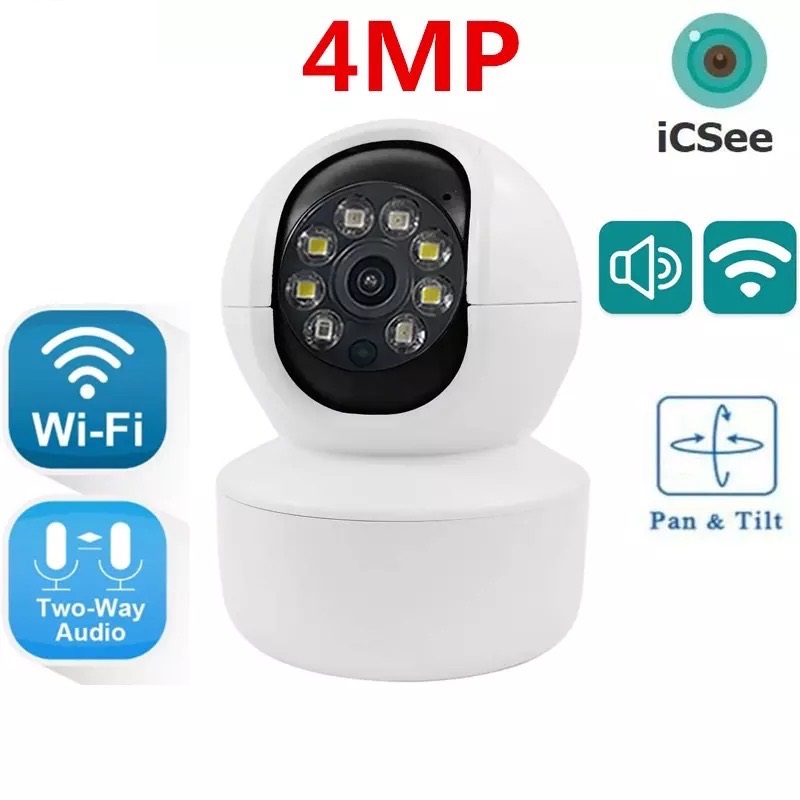 ICsee Smart Home WIFI กล้อง IP ไร้สายการเฝ้าระวัง Two Way Audio กล้องวงจรปิดเด็กความปลอดภัยในร่มกล้องกลางคืนภาพเป็นสี ราคา 429 บาท*ส่งฟรี