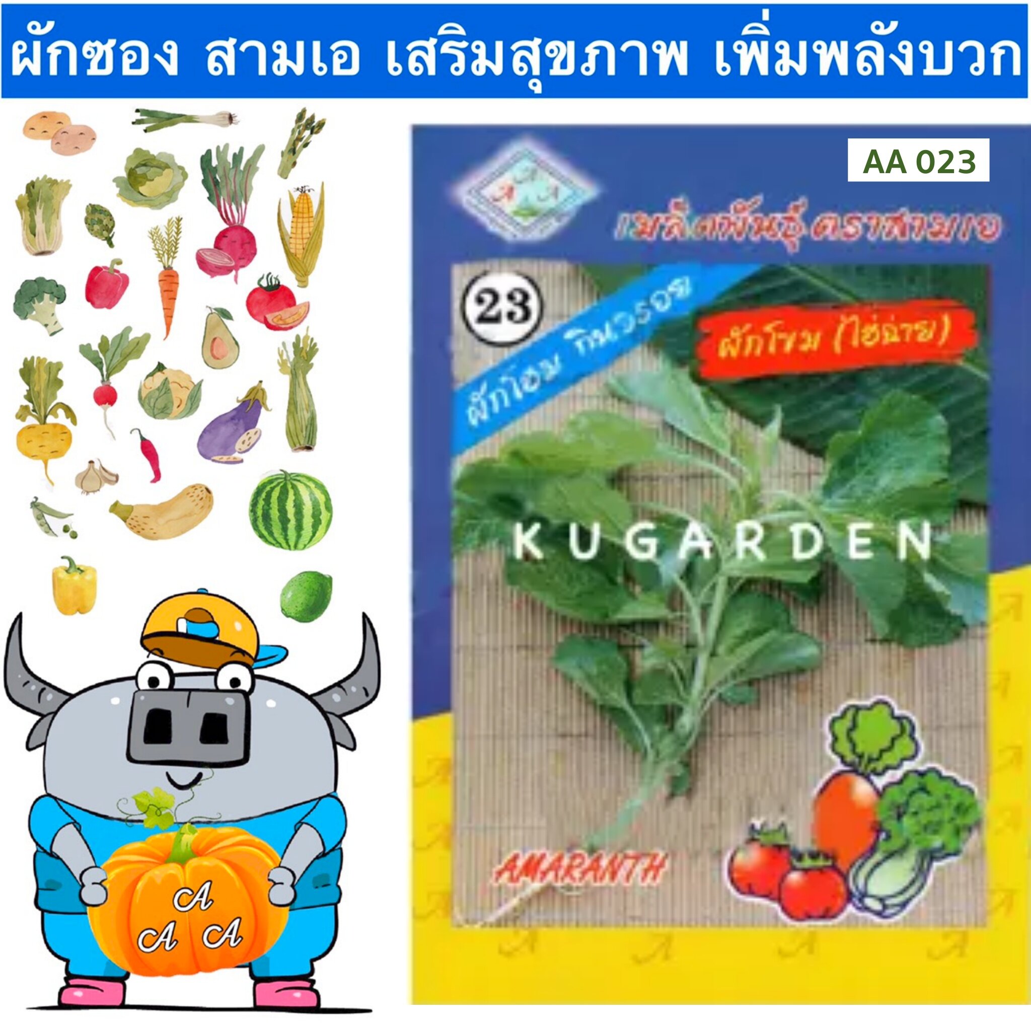 RAINBOW HORSE / 3A 🇹🇭  ผักซอง ม้ารุ้ง  ผักโขม ไฮ่ฉ่าย Z023 / A023 เมล็ดพันธุ์ ผักซอง เมล็ดพันธุ์ผัก เมล็ดผัก ผักสวนครัว ตราม้ารุ้ง