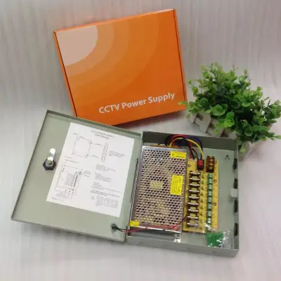 กล่องรวมไฟ CCTV (แบบรังผึ้ง) 9 ช่อง 12V 10A 120 Watt สำหรับกล้องวงจรปิด และไฟ LED ไม่ต้องใช้ อแดปเตอร์ Switching Power Supply