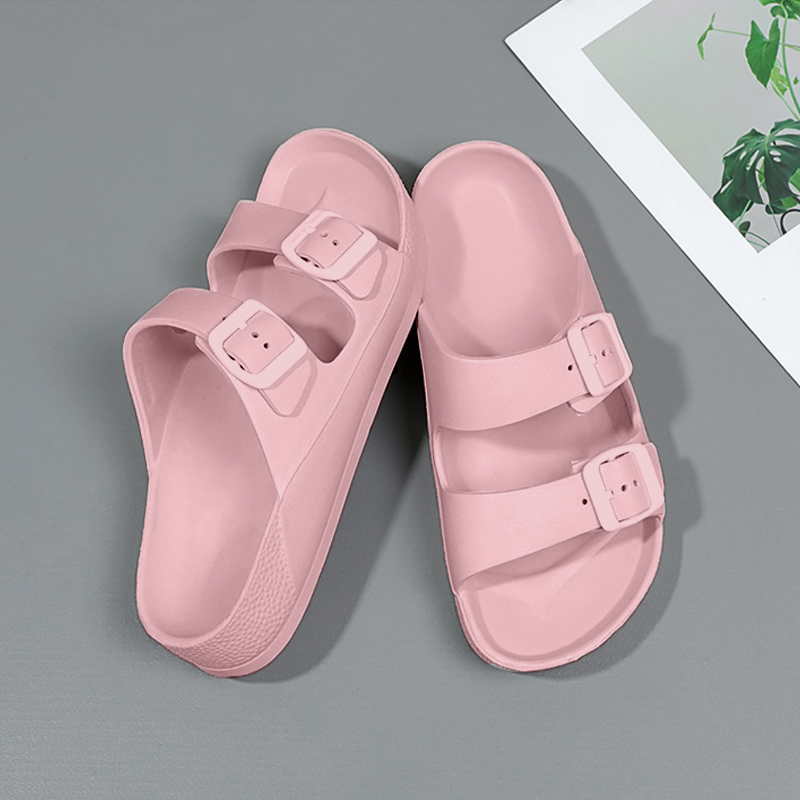 Women's casual sandals Korean-style fashion casual slippers pastel color solid rubber