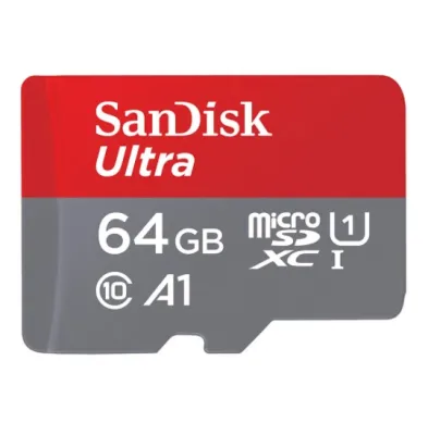 64 GB MICRO SD CARD (ไมโครเอสดีการ์ด) SANDISK ULTRA CLASS 10 A1 (SDSQUA4-064G-GN6MN)