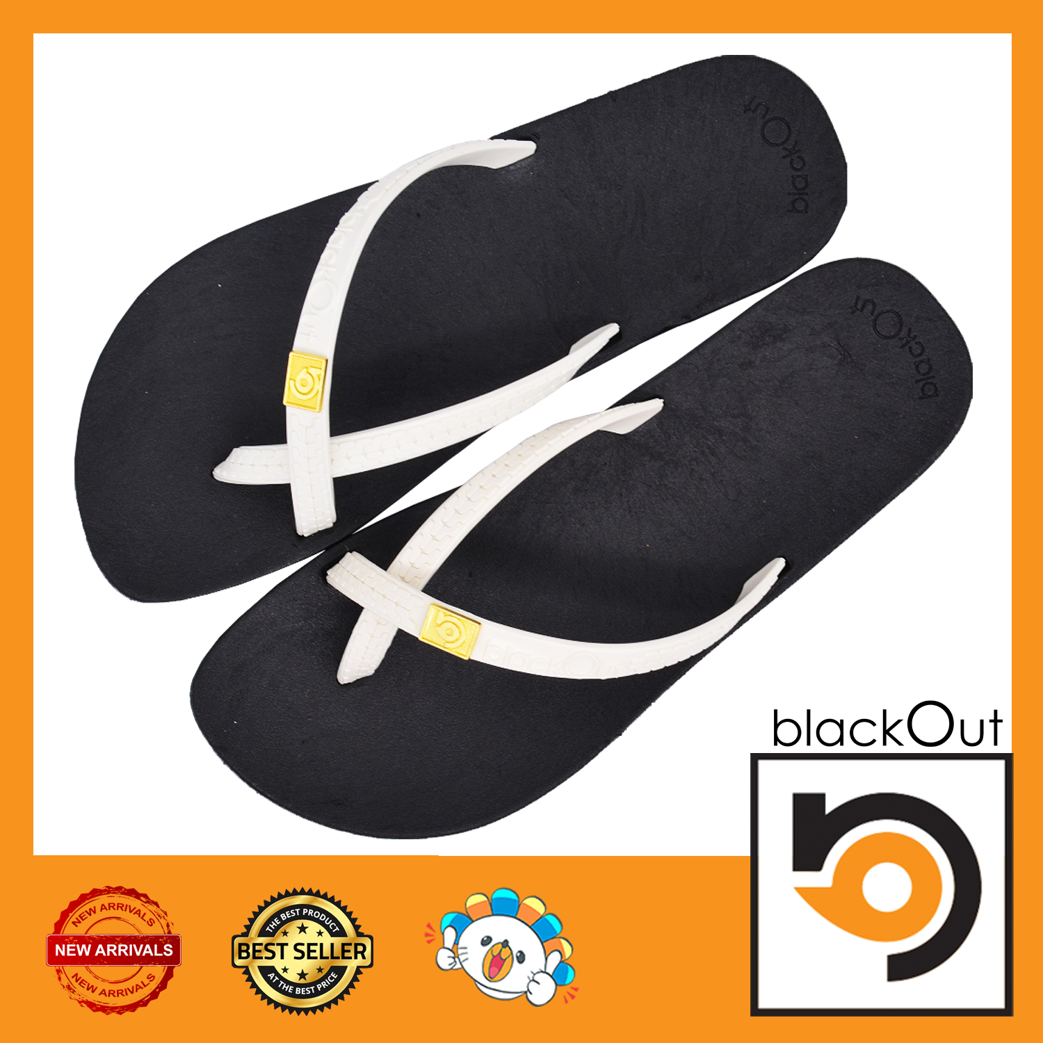 BlackOut Toeloop รองเท้าแตะ คีบโป้ง พื้นดำ(หูขาว) ราคา 300 บาท*ส่งฟรี