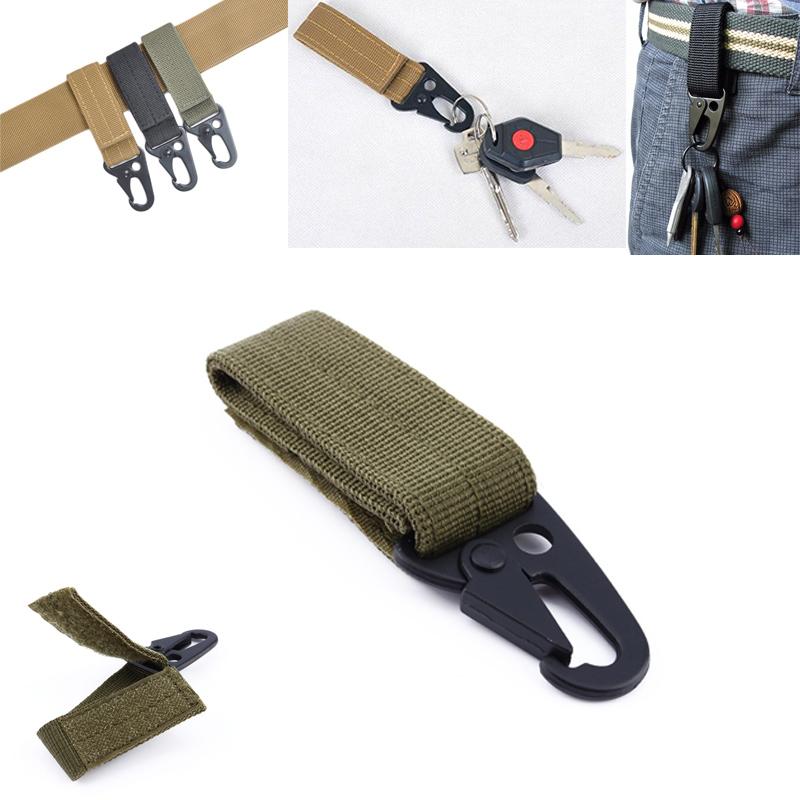 ไนล่อน MOLLE คลิปหนีบเข็มขัดกระเป๋าเป้ webbing กระเป๋าเป้สะพายหลังห่วงเกี่ยวนิรภัยแบบถอดเร็ว Camp ยุทธวิธีชุดกระเป็าเดินทางเกียร์ hike survive clasp กลางแจ้งทหาร bushcraft - INTL