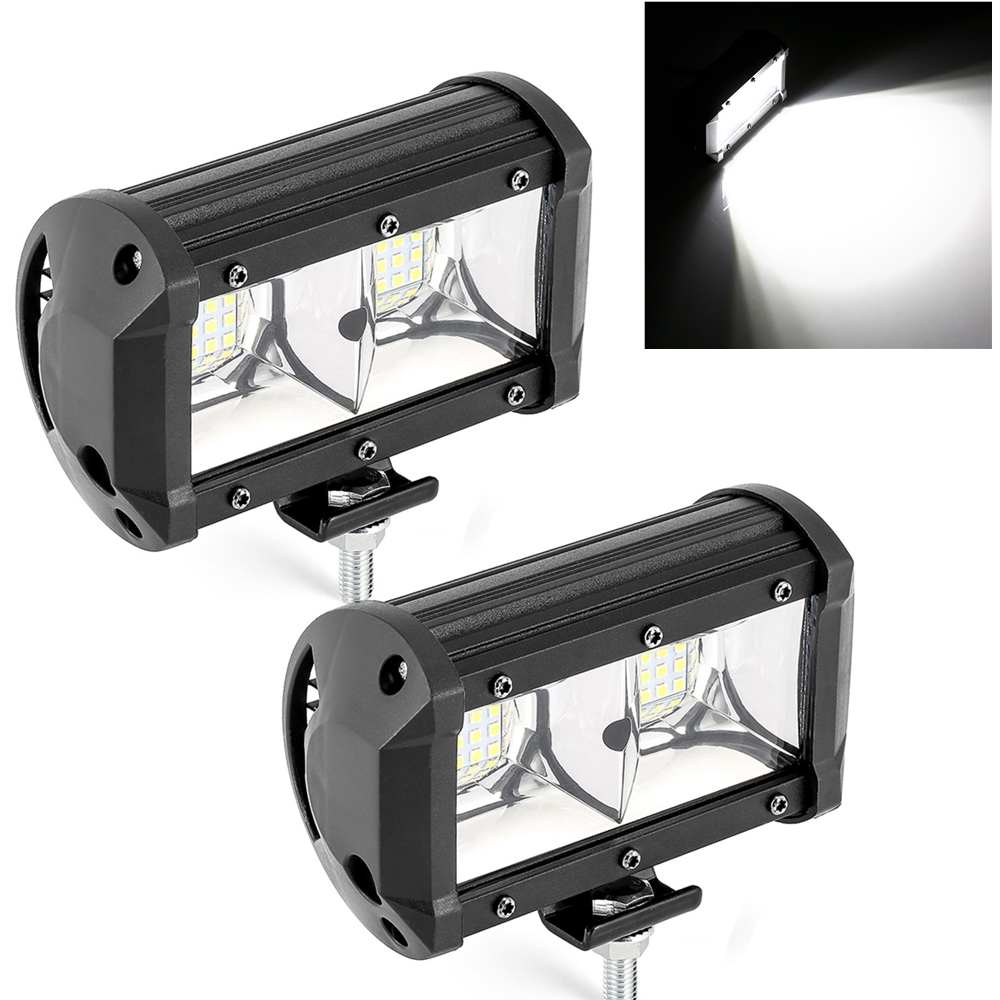 X2 ได้ 2 ชิ้น คุ้มกว่าเยอะ !! ไฟสปอตไลท์รถยนต์ 54W LED Headlight Flood Beam เเสงพุ่งเเละกระจาย สำหรับไฟหน้ารถ ไฟท้ายรถ ไฟช่วยตัดหมอก ไฟรถมอเตอร์ไซค์ อุปกรณ์เเต่งรถ อะไหล่รถยนต์ บิ๊กไบค์ ATV 12V-24V ขนาด 5 นิ้ว เเสงขาว งานพรีเมี่ยม จำนวน 2 ชิ้น