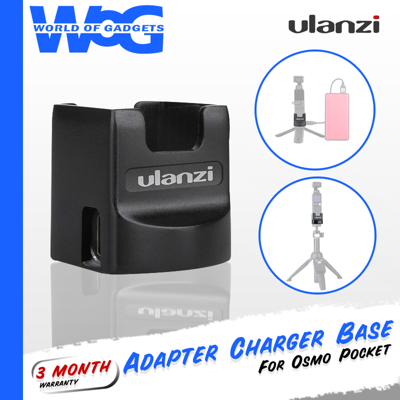 Ulanzi Charging Base แท่นชาร์จ แบตเตอรี่ อุปกรณ์เสริมสำหรับ Osmo Pocket ใช้งานได้หลากหลาย