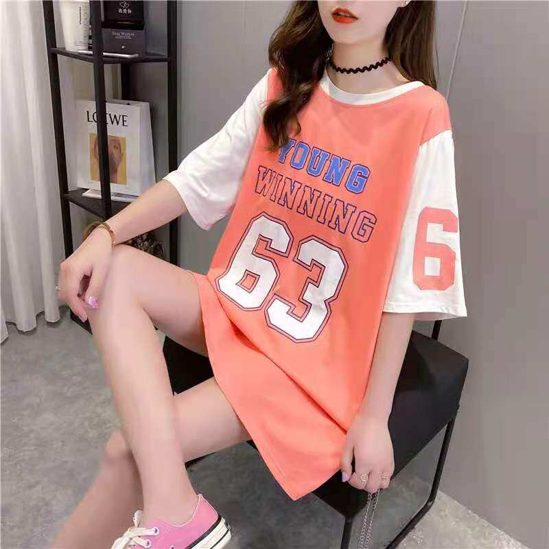 chaochao shop เสื้อยืดแฟชั่นผู้หญิงลายทางแขนสั้นคอกลม เนื้อผ้าดีใส่สบาย! New Fashion women