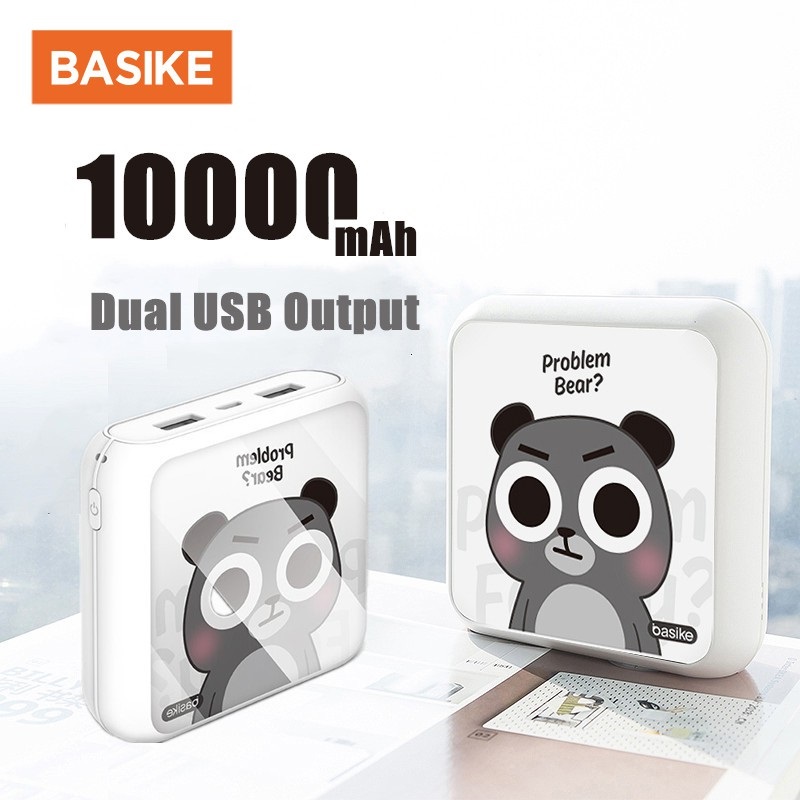 Basike?ได้รับ2-3วัน?10000mAh Power bank⚡️ 2.1A ชาร์จเร็วสายที่แถมรับประกัน1ปี รุ่นPT801basike for compatible with all phones (manufactured or imported before 16 Nov 20)