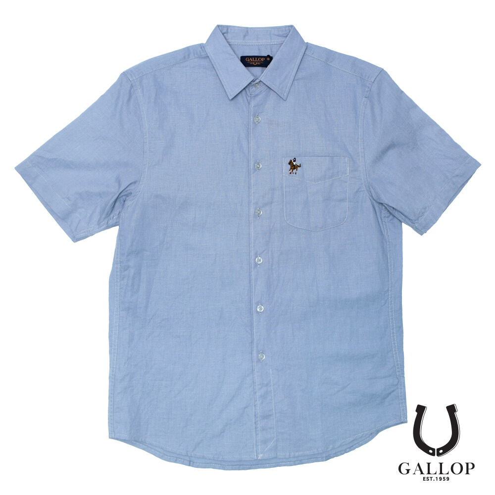 GALLOP : LINEN CASUAL SHIRT เสื้อเชิ๊ตผ้าลินินแขนสั้น มี 3สี / GW9008 / ราคาปรกติ 1490.-