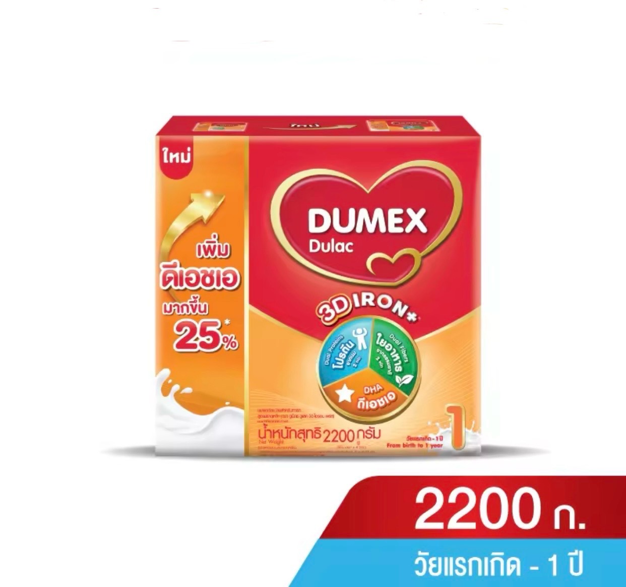 Dulac ดูแลค 1 ซูเปอร์มิกซ์ นมสำหรับเด็กแรกเกิด - 1ปี (ช่วงวัยที่ 1) ขนาด 2200 กรัม ราคา 1,055 บาท*ส่งฟรี