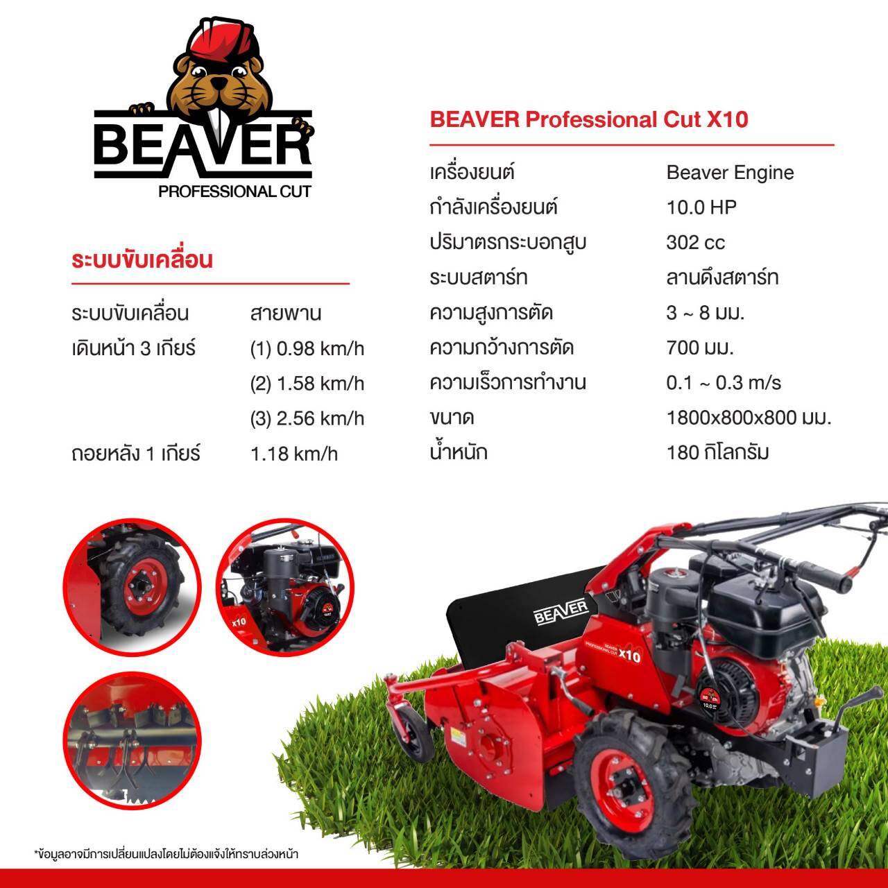 #No.1 of the Y Blades lawn mower (y) 10 horses from Beaver (Taz Japan standard) # The most function # can destroy all the jungle to move the ground to the forest up, down the creek #1 year warranty ราคา 39,900 บาท*ส่งฟรี