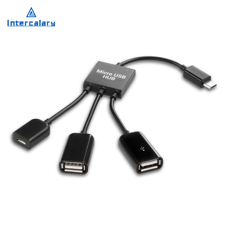อะแดปเตอร์ Micro USB OTG HUB สำหรับสมาร์ทโฟน/แท็บเล็ต Micro USB Splitter สำหรับ Apple Samsung Lenovo