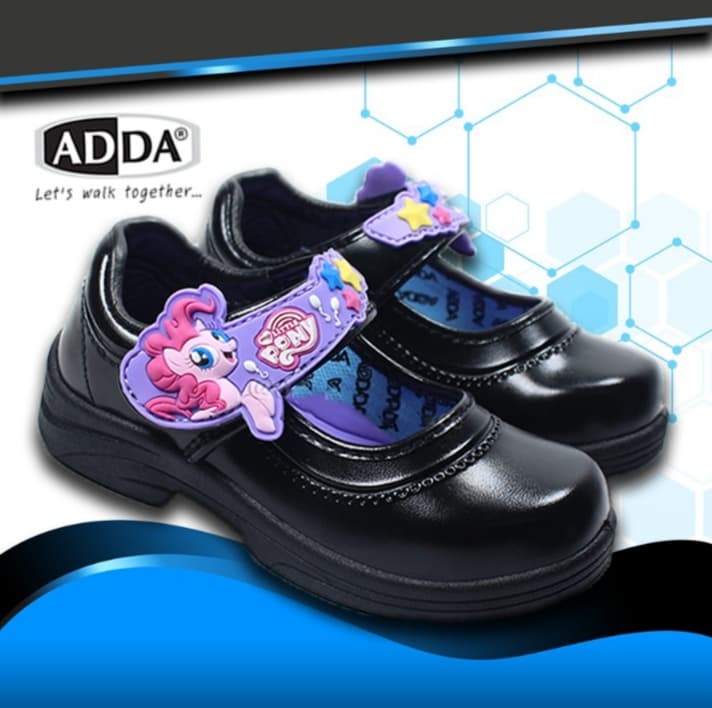 ADDA NEW PONY รองเท้านักเรียนเด็กผู้หญิง รองเท้าหนังดำ รองเท้านักเรียนหนังดำ รุ่นใหม่ล่าสุด รุ่น 41C11-C1 sale ลดราคาพิเศษ