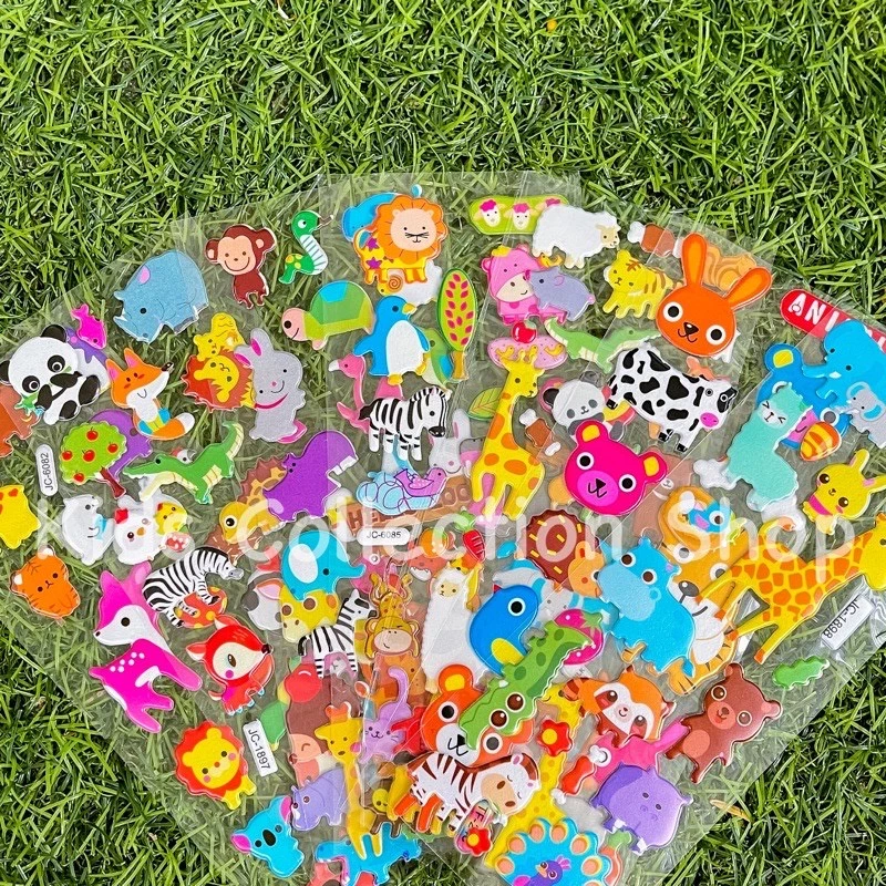 🔥พร้อมส่ง🔥สติ๊กเกอร์ตัวนูนลายการ์ตูน (ชุด 2) มีให้เลือกมากกว่า 40 ลาย ลายน่ารัก สีสันสดใส