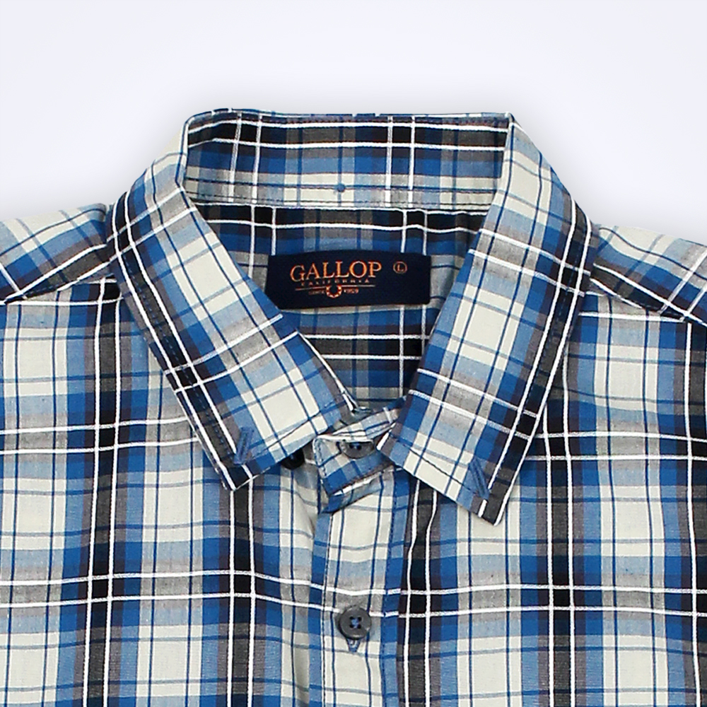 GALLOP : CASUAL SHIRT / เสื้อเชิ๊ตลายสก็อตแขนสั้น / GW9009-11 มี 3สี / ราคาปรกติ 1290.-