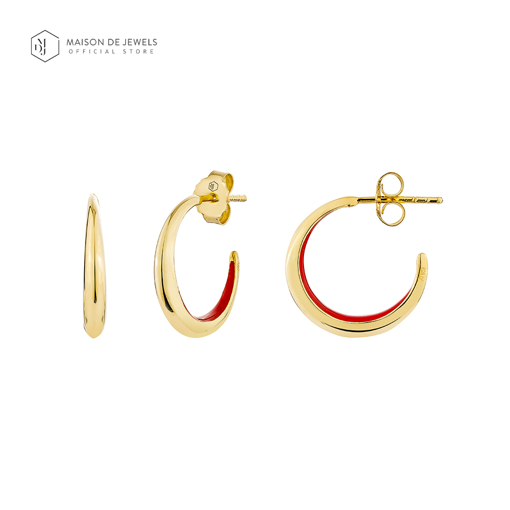 Maison de Jewels - Red Carpet Designer Earrings ต่างหูเงิน ทอง ผมแดง ต่างหูห่วง ต่างหูออกงาน ต่างหูใส่ทุกวัน ดีไซน์ ต่างหูแบรนด์ ราคา 2,164 บาท*ส่งฟรี
