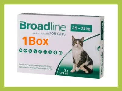 บรอดไลน์ broadline SPOT-ON แมว 2.5-7.5 kg 1 กล่อง (exp.03/2024)