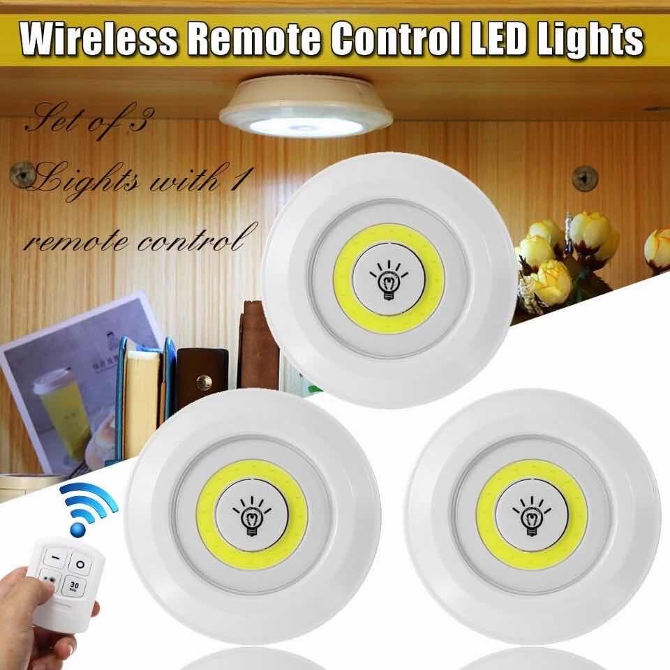 Super seller ไฟ LED (ไฟ 3ดวง+ รีโมท) ใช้ถ่าน AAAx3 ก้อน ต่อดวงไฟ ติดตั้งง่าย ใช้งานสะดวก สินค้าขายดี Led Light With Remote Control