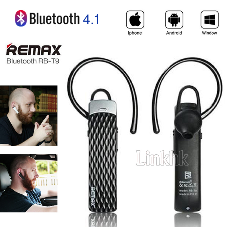 [[Linkhk]] Remax Bluetooth HD Voice Small talk หูฟังไร้สาย สมอลทอร์ค บลูทูธ รุ่น RB-T9 (สีดำ)