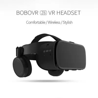 Life Electronics แว่นVR BOBOVR Z6 ของแท้100% นำเข้า 3D VR Glasses with Stereo Headphone Virtual Reality Headset แว่นตาดูหนัง 3D อัจฉริยะ สำหรับโทรศัพท์สมาร์ทโฟนทุกรุ่น