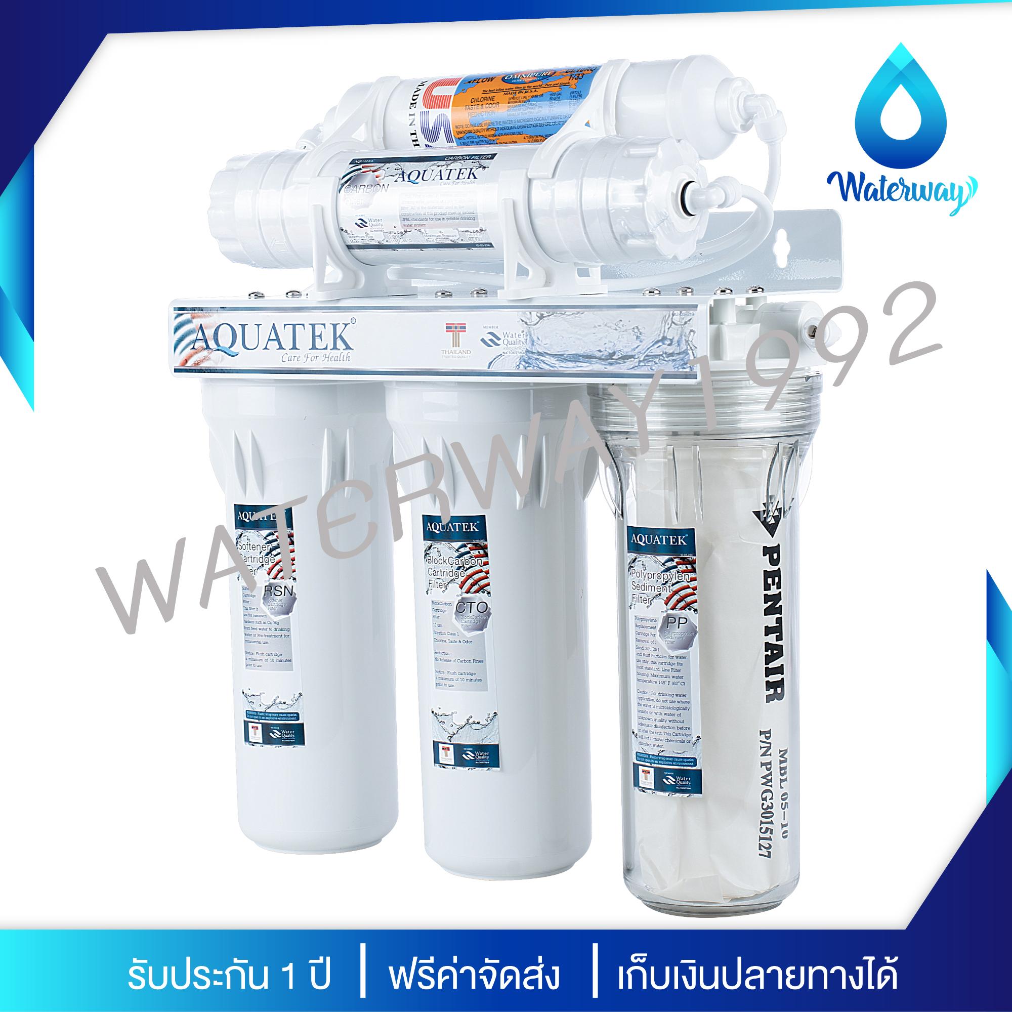AQUATEK เครื่องกรองน้ำ 5 ขั้นตอน รุ่น AQ505-A พร้อมอุปกรณ์ครบชุด สามารถกรองคลอรีน สารเคมีได้ดีเยี่ยม รับประกันสินค้า 1 ปีเต็ม จัดส่งฟรี ราคา 2,100 บาท*ส่งฟรี