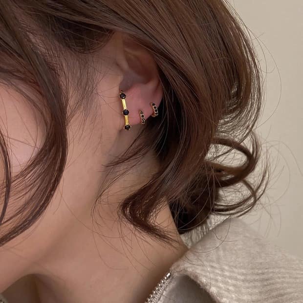 Julysbkk - handle earrings set (เซต 3 ชิ้น)