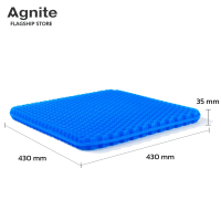 [แถมฟรีปลอกผ้า] Agnite เบาะเจลรองนั่ง เบาะเจลรังผึ้ง ที่รองนั่ง ลดอาการปวดเมื่อย เพื่อสุขภาพ Cushion
