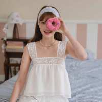 (พร้อมส่ง) Kimmame - เสื้อ รุ่น Babe Rose Lace Spaghetti 3 สี