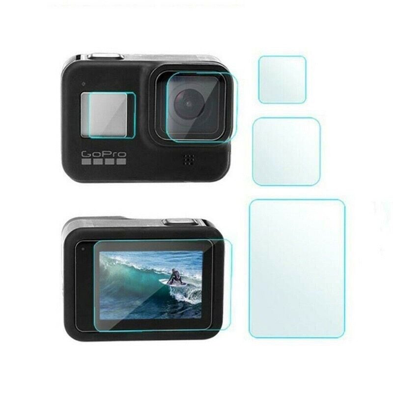 ฟิล์ม กระจก กันรอย GoPro Hero 8 ปกป้อง เลนส์, จอ LCD หน้า-หลัง