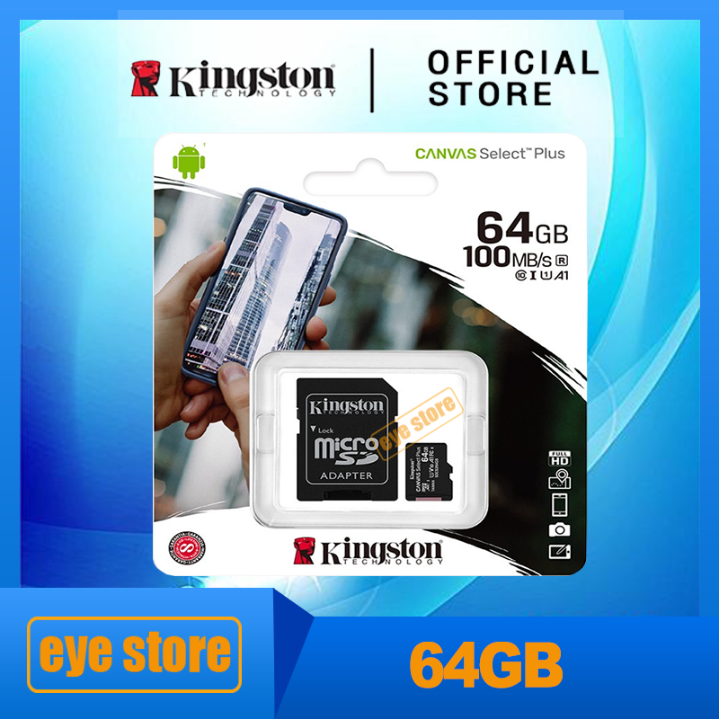 Kingston Canvas Select Plus MicroSD Card 64GB Class10 ของแท้ประกันศุนย์ ราคา 299 บาท*ส่งฟรี