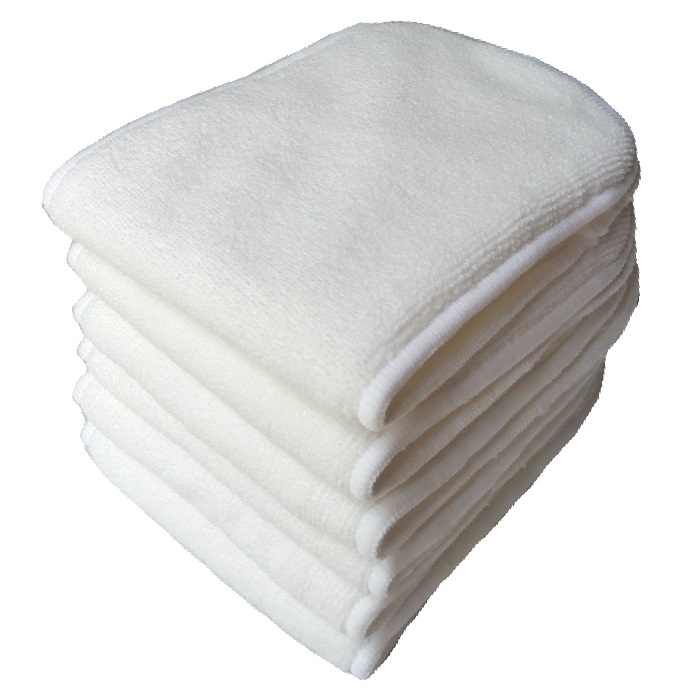 BABYKIDS95 (Pack 6) แผ่นซับ สำหรับ ผ้าอ้อมเด็ก แผ่นซับไมโครไฟเบอร์ แผ่นซับปัสสาวะ Microfiber Inserts For Baby Cloth Diaper ( IM สีขาว White)