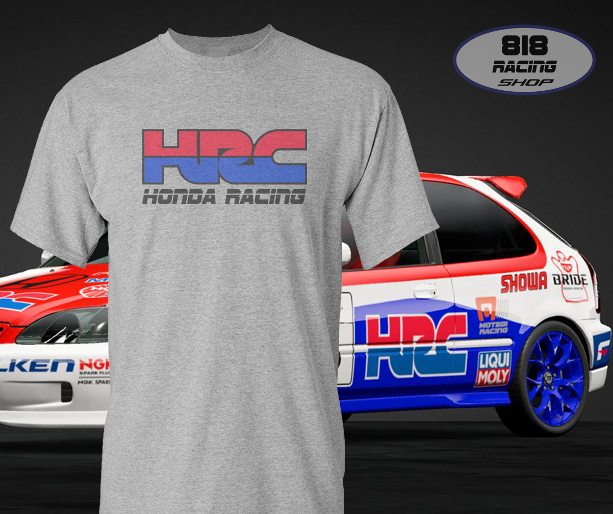 เสื้อยืด Racing Sport [สีขาว / สีเทา] [HRC HONDA RACING]