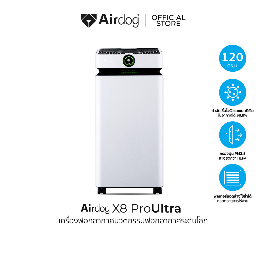 AirDog x8proultra air purifier air purifier for room size 100-120 m dust filter PM2.5 sterilizer bacteria virus ราคา 63,900 บาท*ส่งฟรี