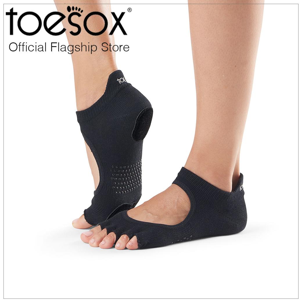 ToeSox โทซอคส์ ถุงเท้าเต้นแยกนิ้วมีแถบหนังใต้จมูกเท้าและส้นเท้า  รุ่น Prima Bellarina เปิดนิ้วเท้า
