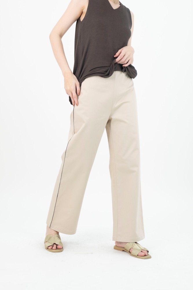 QueenCows กางเกงหลังคลอด Zoe Nude Wide Leg Trouser ราคา 1,890 บาท*ส่งฟรี