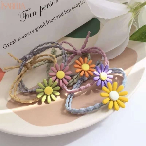 สินค้า ISABELLA ยางมัดผม แหวนผมผู้หญิง แฟชั่นเกาหลี ยางมัดผมดอกไม้ ดอกไม้ น่ารักมาก มีให้เลือก 5 สี IS006