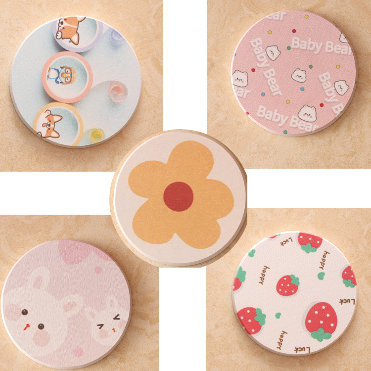 VIVOLILV แผ่นหินรองแก้ว ที่รองแก้ว ผลิตจากดินเบา ซึมซับน้ำไว แห้งไว ราคา 18 บาท*ส่งฟรี