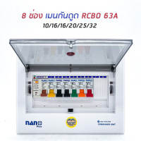 ตู้คอนซูมเมอร์ NANO Plus 8 ช่อง เมนธรรมดา MCB /กันดูด RCBO ตู้ควบคุมไฟ ตู้โหลดกันดูด ตู้กันดูด