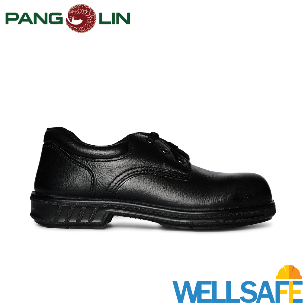 ตัวแทนจำหน่าย! รองเท้าเซฟตี้ PANGOLIN รุ่น 9501R สีดำ รองเท้านิรภัย แพนโกลิน หุ้มส้น หัวเหล็ก พื้นยางหล่อ รองเท้ามาตรฐาน มอก คุณภาพ