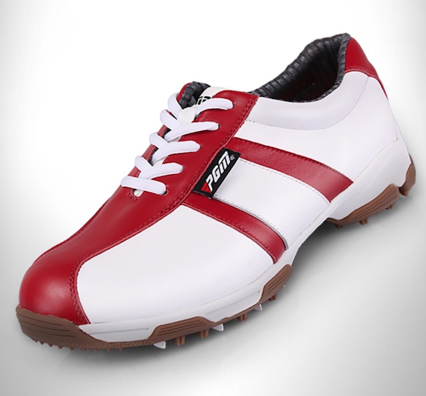 PGM Women Golf Shoes WHITE-RED SIZE EU:35-EU:39 (XZ059) Exceed