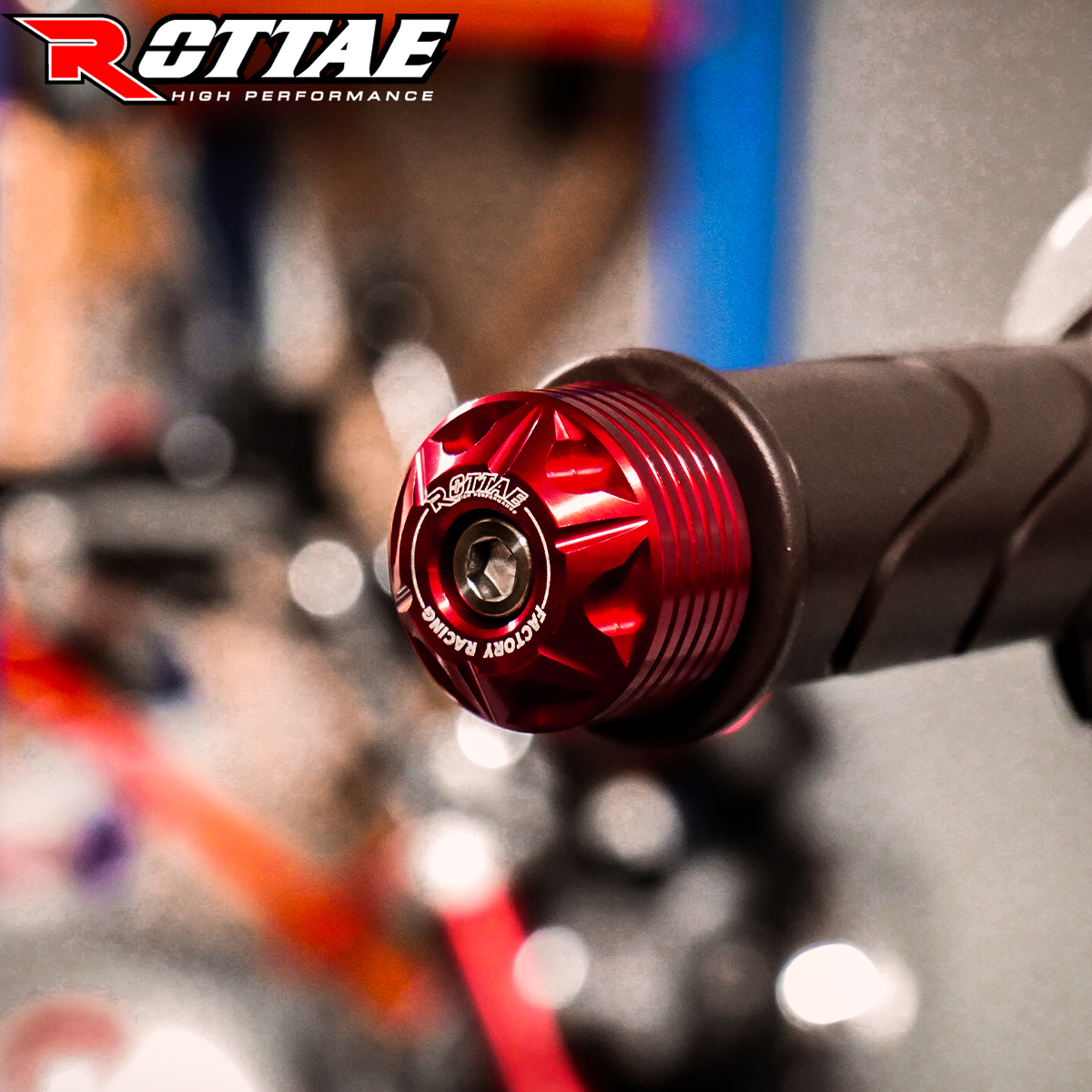 น๊อตปลายแฮนด์ CNC ROTTAE #หัวดาว สำหรับรถรุ่น HONDA GIORNO-125 / CLICK-160 ราคา 295 บาท*ส่งฟรี