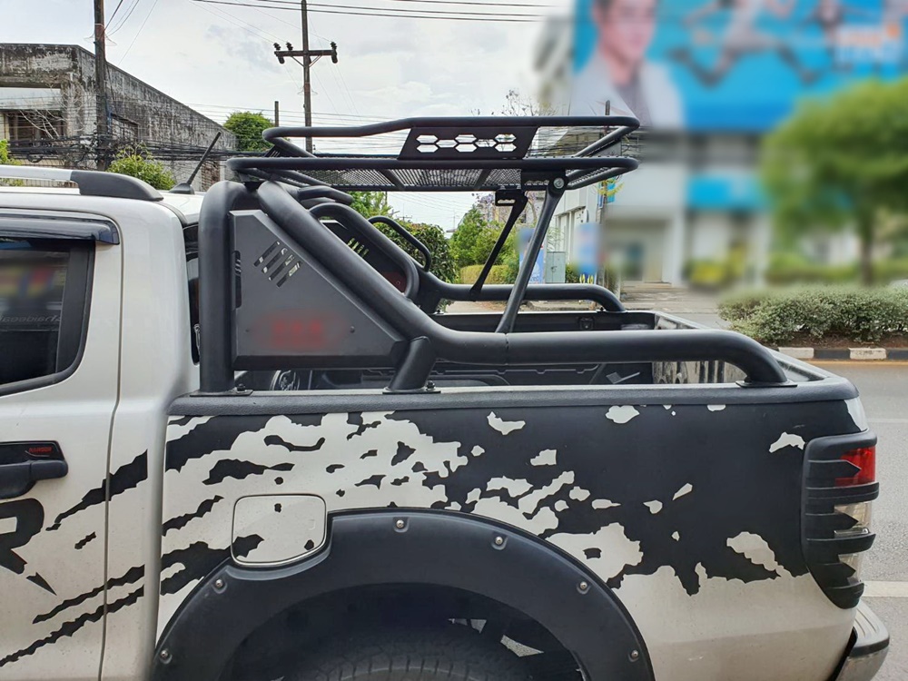 Long Arm Roll Bar with Cargo Deck for Ford Ranger from 2012-2022 and All Later Models. ราคา 9,299 บาท*ส่งฟรี