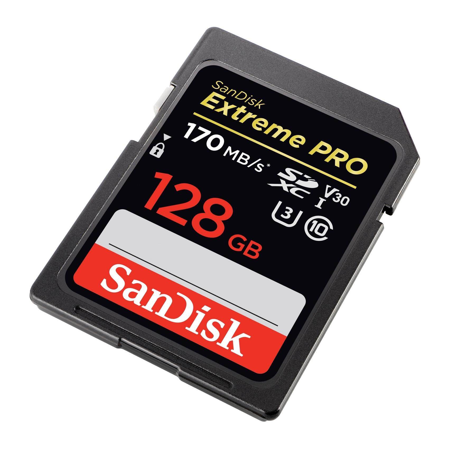 SanDisk Extreme Pro SDXXY 128GB, SDXC, V30, U3, C10, UHS-I, 170MB/s R, 90MB/s W, 4x6, Lifetime Limited - 128GB (SDSDXXY_128G_GN4IN) ( เมมโมรี่การ์ด ไมโครเอสดี การ์ด )