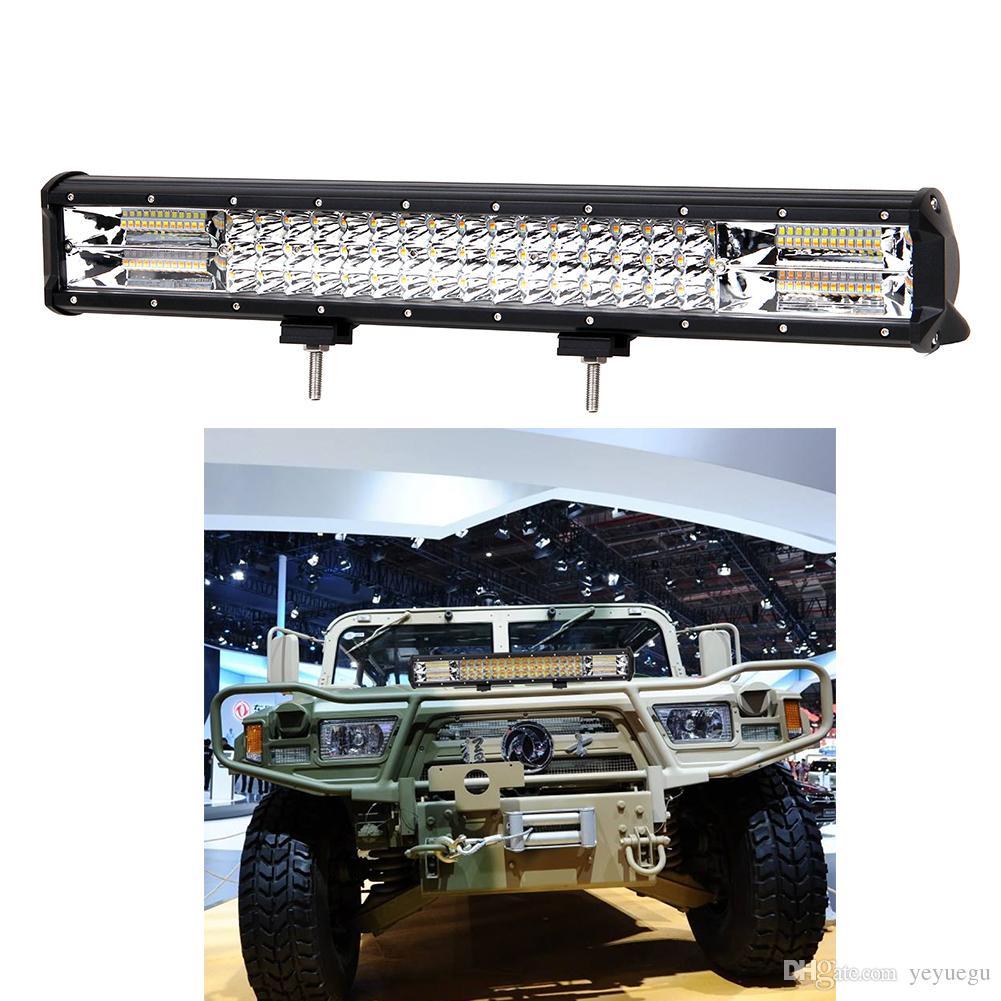 LED LIGHT BAR TRI ROW SPot FLOOD BEAM ไฟรถยนต์บาร์ยาว ไฟหน้ารถ ไฟรถส่องสว่าง 288W ขนาด 20 นิ้ว รุ่น SuperBright เเสงขาว จำนวน 1 ชิ้น