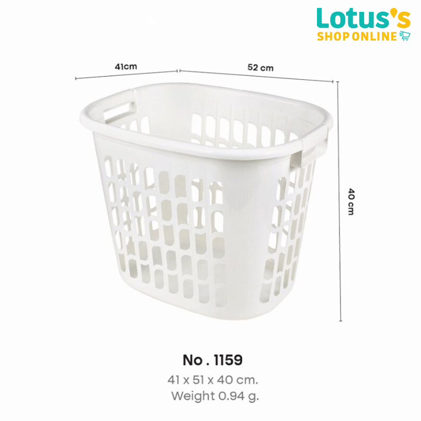 LOTUSS BASKET SQUARE WHITE SIZE L ราคา 159 บาท*ส่งฟรี