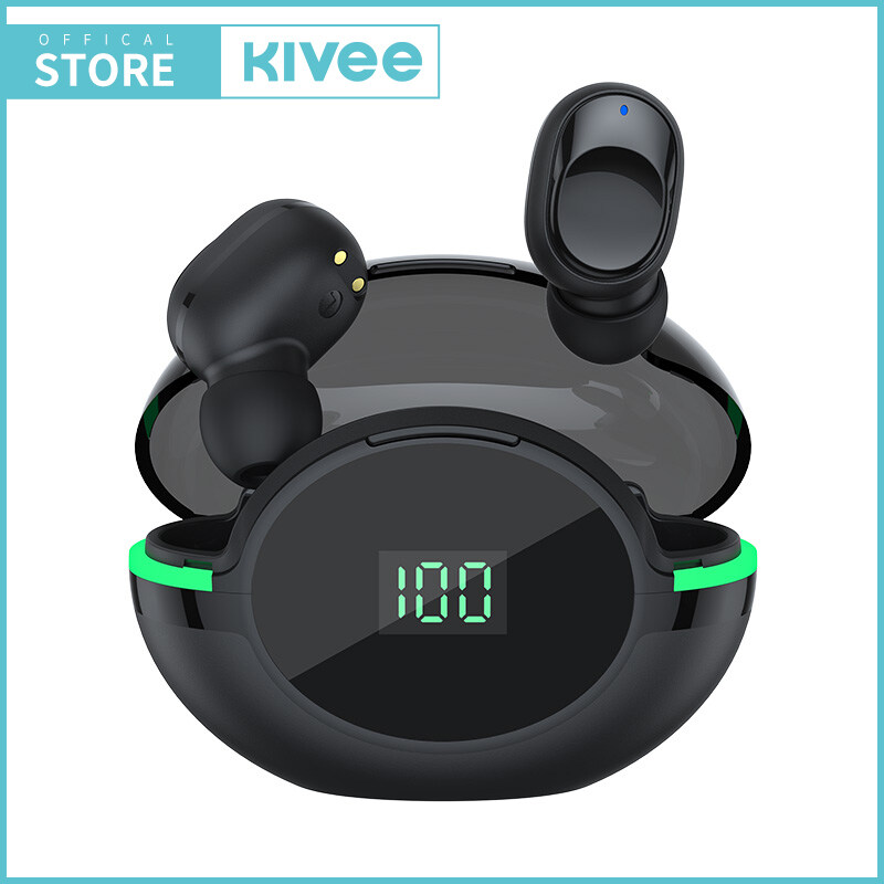 KIVEE หูฟังบลูทูธ หูฟังเล่นเกม TWS หูฟังบลูทูธไร้สาย หูฟังเกมมิ่ง หูฟังไร้สาย เสียงใสเบสดี เวลาแฝงต่ำ low latency True Wireless Bluetooth earphone for ios Android ราคา 154 บาท*ส่งฟรี
