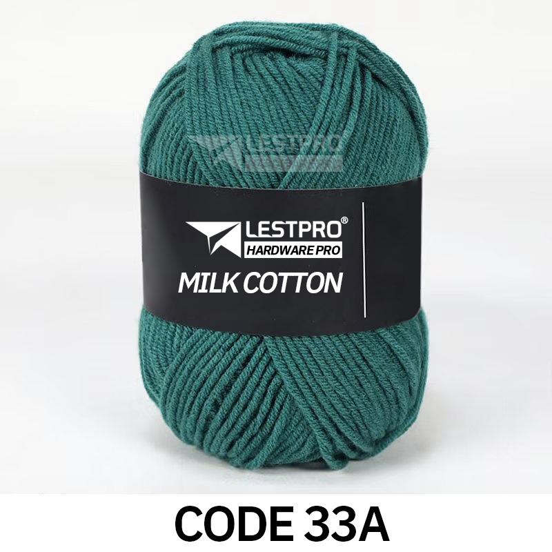 ไหมพรมฝ้าย สำหรับถักโครเชต์ ไหมพรมคอตตอน LESTPRO ไหมพรม COTTON MILK KNCOTTONM50G