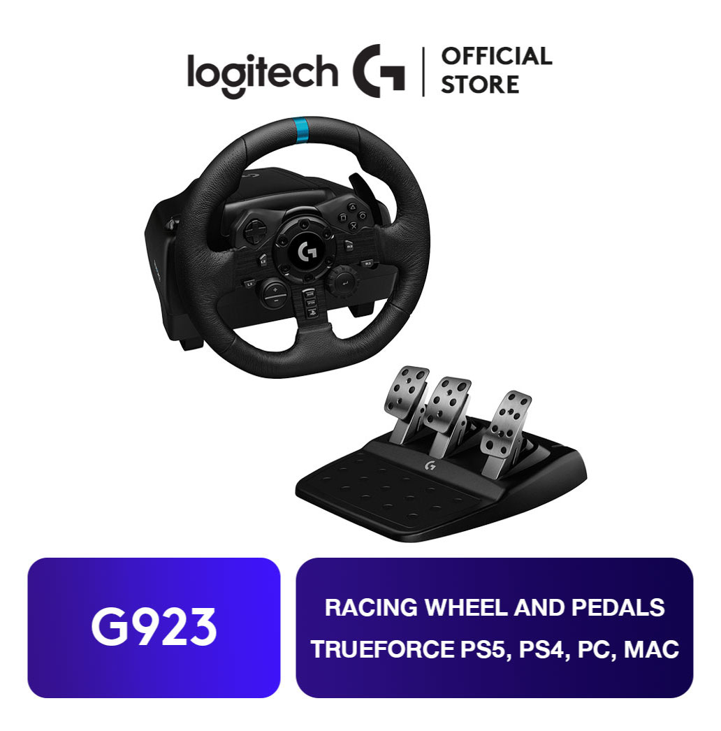 Logitech G923 Racing Wheel and Pedals TRUEFORCE ราคา 14,450 บาท*ส่งฟรี