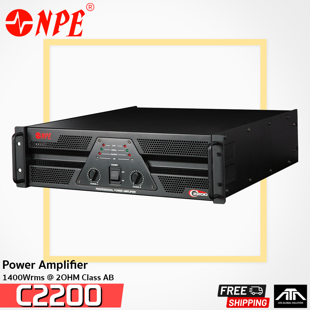 PowerAmp NPE C2200 เพาเวอร์แอมป์ Class AB กำลังวัตต์ 1400Wrms ที่ 2OHM โหมดBridge 2800Wrms Bridge ที่ 4OHM C-2200 C 2200 ราคา 18,489 บาท*ส่งฟรี