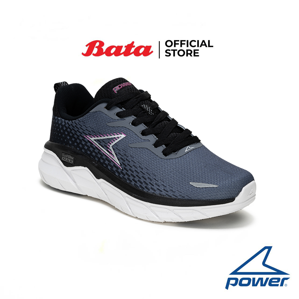 Bata บาจา ยี่ห้อ Power รองเท้ากีฬาวิ่ง รองเท้าผ้าใบ Running shoes แบบผูกเชือก สำหรับผู้หญิง รุ่น DuoFoam Max 300 RS สีเทา 5182637 ราคา 1,499 บาท*ส่งฟรี