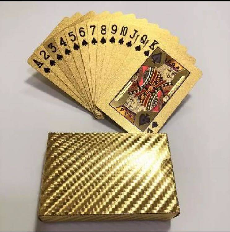Golden Playing Cards Deck gold foil poker set Magic card 24K Gold Plastic foil